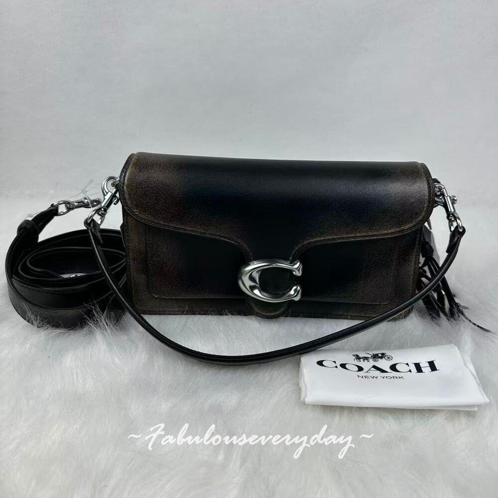 COACH Tabby Shoulder Bag 26 Loved Leather w/ Rexy Charm Leather/Brown CBH35 NWT